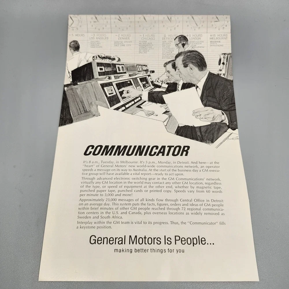 General Motors Magazine Ad 1960s Corporate Communications Network